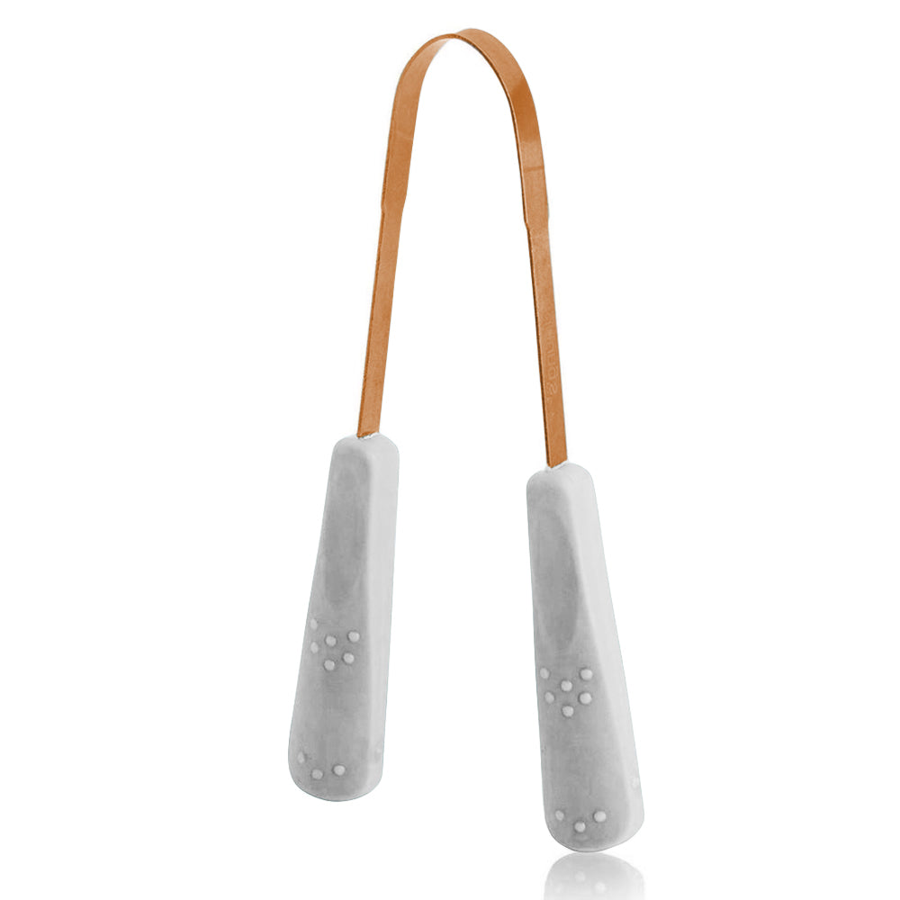 One Click Smile Copper Tongue Scraper (color may vary)
